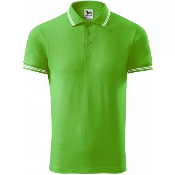  Herren-T-Shirt mit Kragen MALFINI URBAN 219 APFELGRÜN 