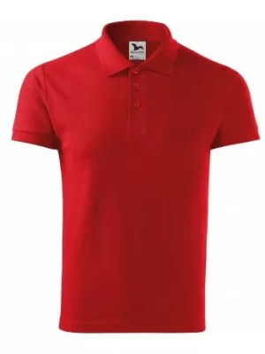 Herren-T-Shirt mit Kragen MALFINI HEAVY 215 ROT