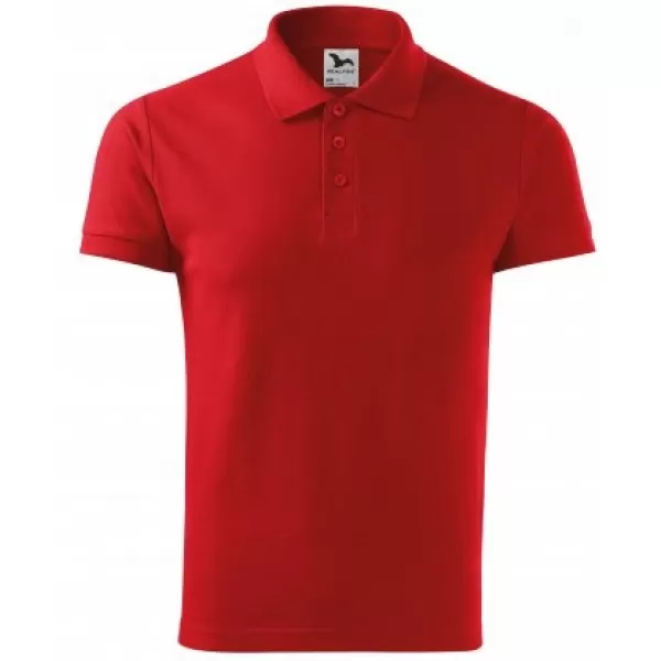  Herren-T-Shirt mit Kragen MALFINI HEAVY 215 ROT 