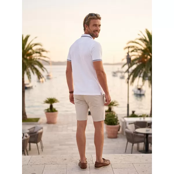  Herren-T-Shirt mit Kragen MALFINI URBAN 219 WEIß 