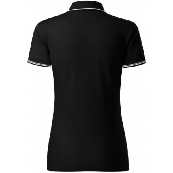  Damen-T-Shirt mit Kragen MALFINI PREMIUM PERFECTION PLAIN 253 SCHWARZ 