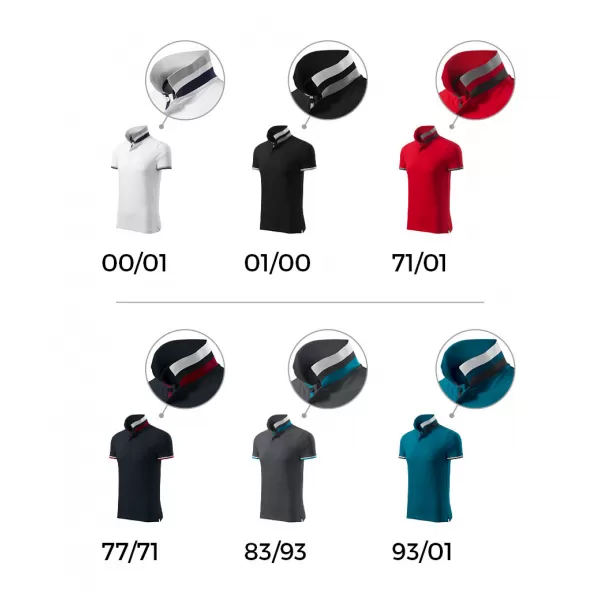  Herren-T-Shirt mit Kragen MALFINI PREMIUM COLLAR UP 256 SCHWARZ 