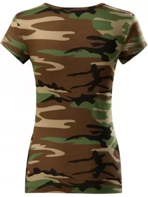 Damen-T-Shirt MALFINI CAMO PURE 122 TARNBRAUN
