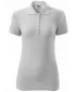 Damen-T-Shirt mit Kragen MALFINI COTTON 213 HELLGRAUE AKZENTE