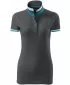 Damen-T-Shirt mit Kragen MALFINI PREMIUM COLLAR UP 257 HELLES ANTHRAZIT
