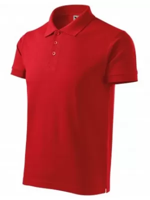 Herren-T-Shirt mit Kragen MALFINI HEAVY 215 ROT