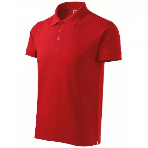  Herren-T-Shirt mit Kragen MALFINI HEAVY 215 ROT 