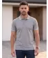 Herren-T-Shirt mit Kragen MALFINI URBAN 219 DUNKELGRAUE HIGHLIGHTS