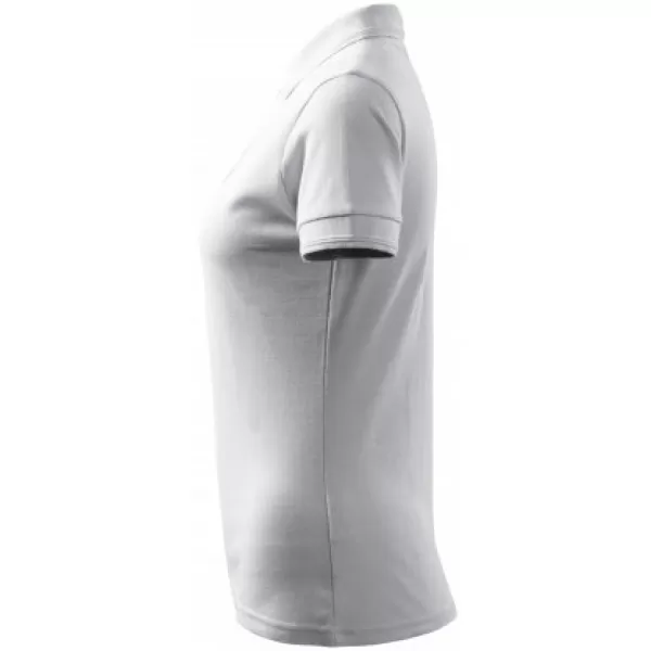  Damen-T-Shirt mit Kragen MALFINI PIQUE POLO 210 WEIß 