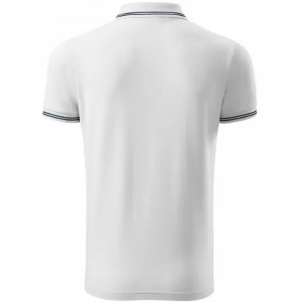  Herren-T-Shirt mit Kragen MALFINI URBAN 219 WEIß 