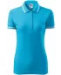 Damen-T-Shirt mit Kragen MALFINI URBAN 220 TÜRKIS