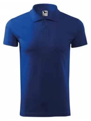 Herren-T-Shirt mit Kragen MALFINI SINGLE J. 202 KÖNIGSBLAU