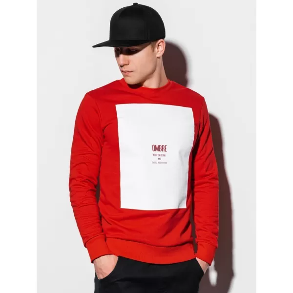  Herren -Sweatshirt OMBRE AB1045 ROT 