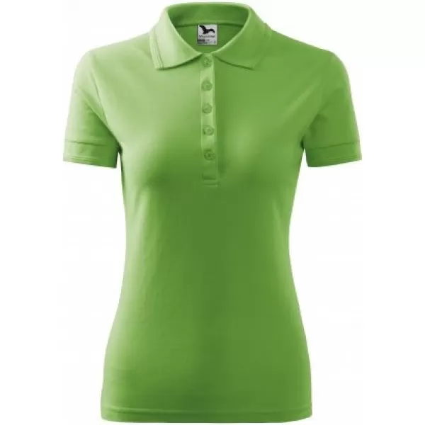  Damen-T-Shirt mit Kragen MALFINI PIQUE POLO 210 GRASGRÜN 
