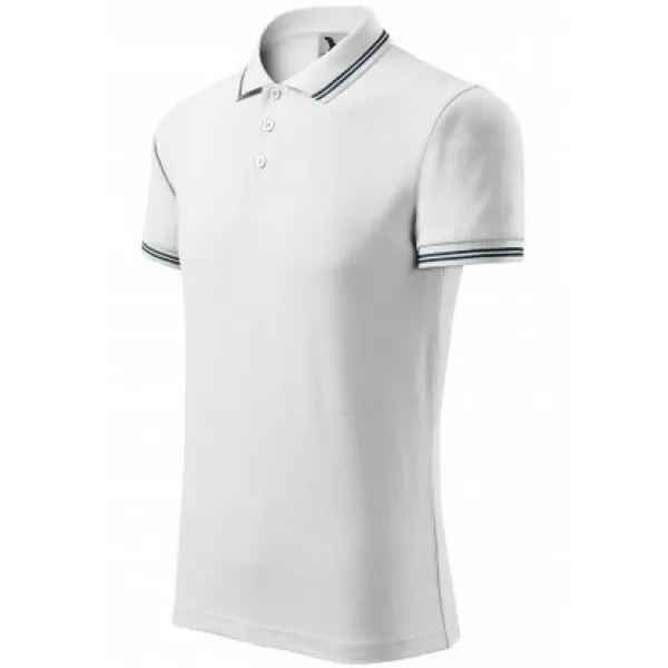  Herren-T-Shirt mit Kragen MALFINI URBAN 219 WEIß 