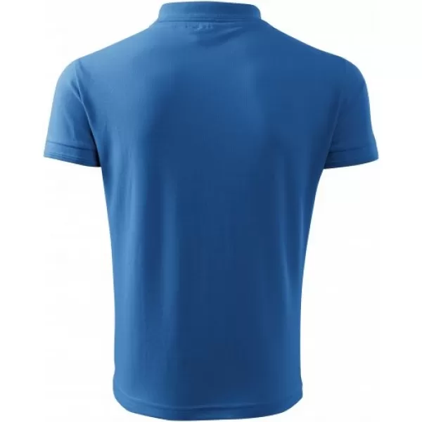  Herren-T-Shirt mit Kragen MALFINI PIQUE POLO 203 AZURBLAU 