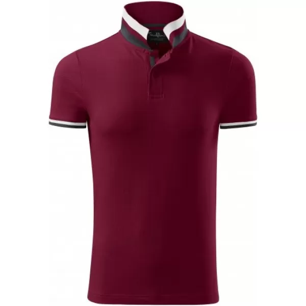  Herren-T-Shirt mit Kragen MALFINI PREMIUM COLLAR UP 256 GRANAT 