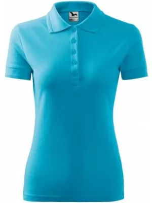 Damen-T-Shirt mit Kragen MALFINI PIQUE POLO 210 TÜRKIS