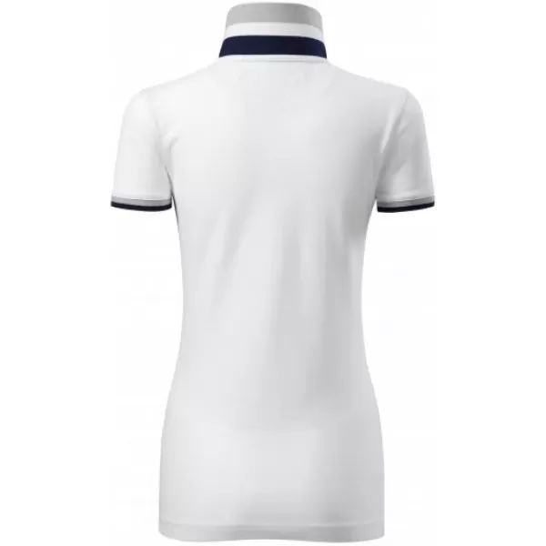  Damen-T-Shirt mit Kragen MALFINI PREMIUM COLLAR UP 257 WEIß 
