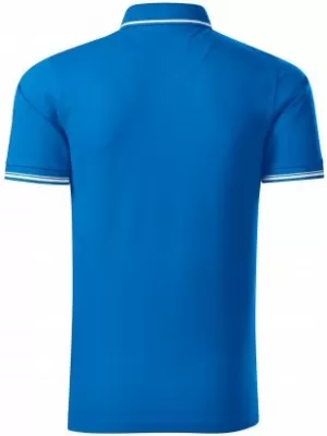 Herren-T-Shirt mit Kragen MALFINI PREMIUM PERFECTION PLAIN 251 SCHNORCHEL BLAU