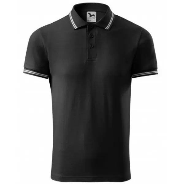  Herren-T-Shirt mit Kragen MALFINI URBAN 219 SCHWARZ 