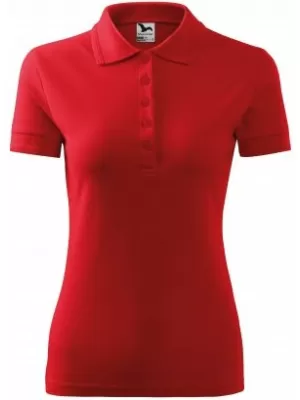 Damen-T-Shirt mit Kragen MALFINI PIQUE POLO 210 ROT