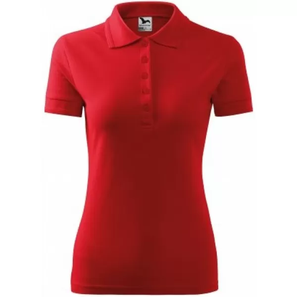  Damen-T-Shirt mit Kragen MALFINI PIQUE POLO 210 ROT 