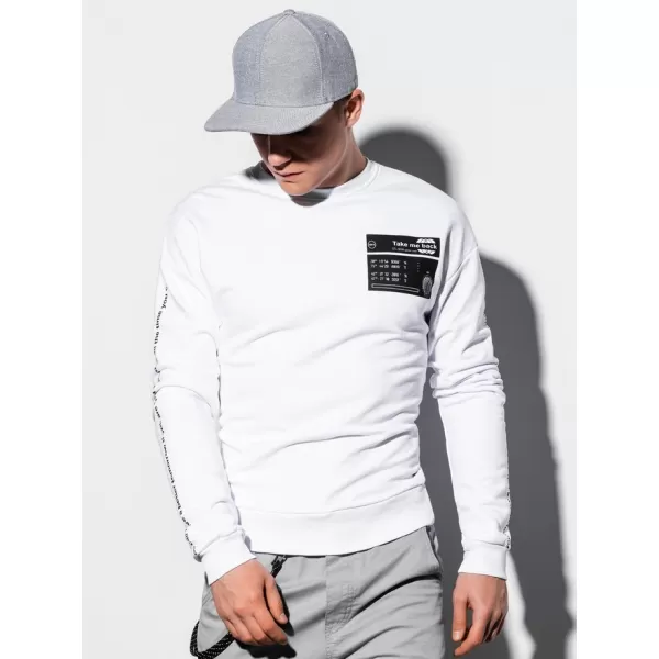  Herren Sweatshirt OMBRE AB1046 WEIß 