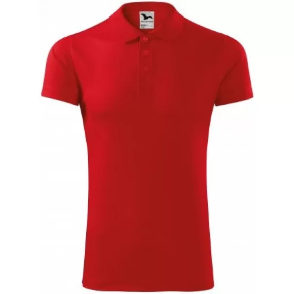  Herren-Funktions-T-Shirt mit Kragen MALFINI VICTORY 217 ROT 
