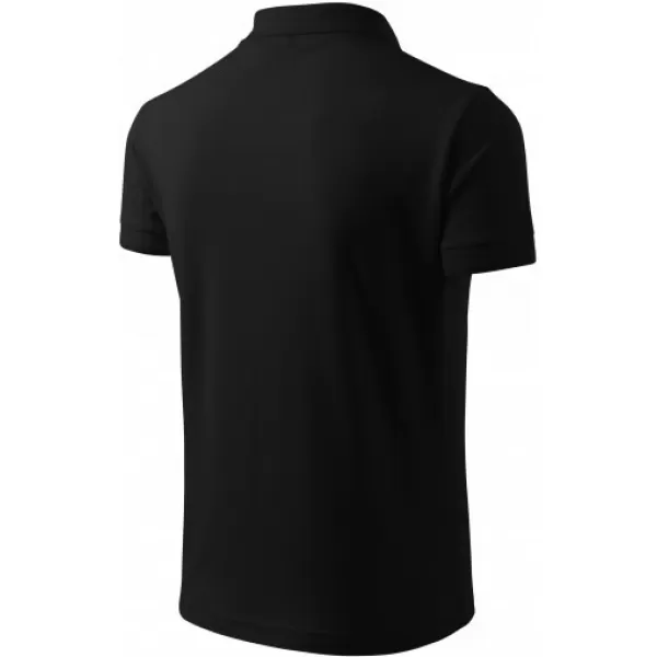  Herren-T-Shirt mit Kragen MALFINI PIQUE POLO 203 SCHWARZ 