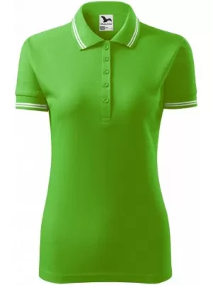 Damen-T-Shirt mit Kragen MALFINI URBAN 220 APFELGRÜN