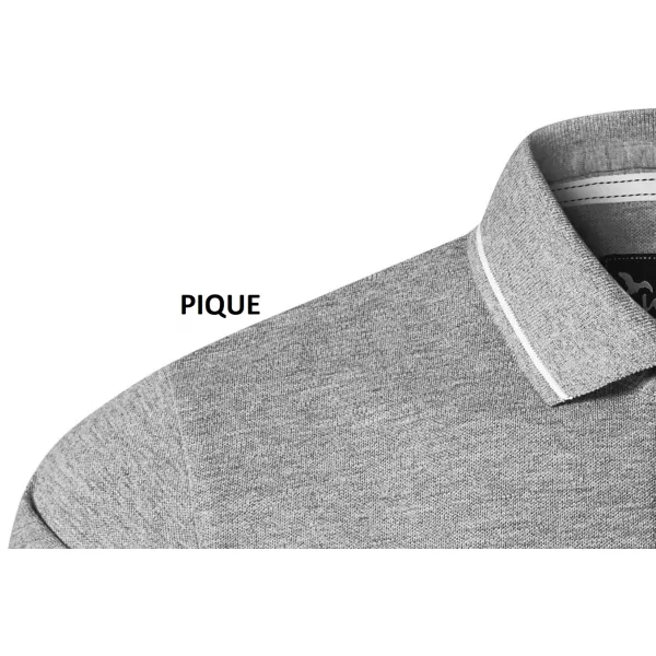  Herren-T-Shirt mit Kragen MALFINI PREMIUM PERFECTION PLAIN 251 DUNKELGRAUE HIGHLIGHTS 