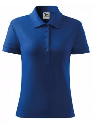 Damen-T-Shirt mit Kragen MALFINI HEAVY 216 KÖNIGSBLAU