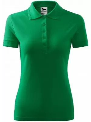 Damen-T-Shirt mit Kragen MALFINI PIQUE POLO 210 MITTELGRÜN