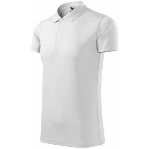  Herren-Funktions-T-Shirt mit Kragen MALFINI VICTORY 217 WEIß 