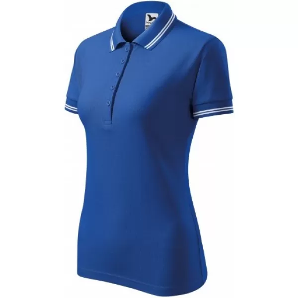  Damen-T-Shirt mit Kragen MALFINI URBAN 220 KÖNIGSBLAU 