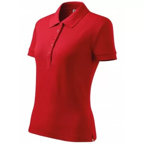  Damen-T-Shirt mit Kragen MALFINI HEAVY 216 ROT 