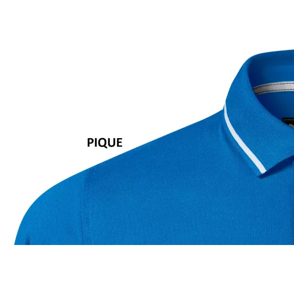  Herren-T-Shirt mit Kragen MALFINI PREMIUM PERFECTION PLAIN 251 SCHNORCHEL BLAU 