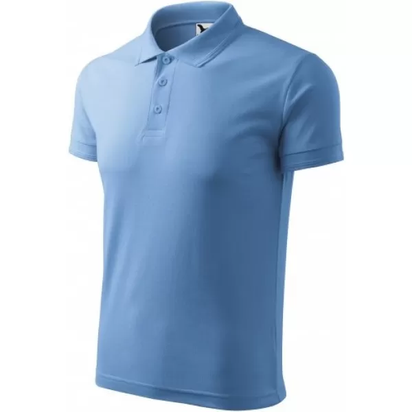  Herren-T-Shirt mit Kragen MALFINI PIQUE POLO 203 HIMMELBLAU 