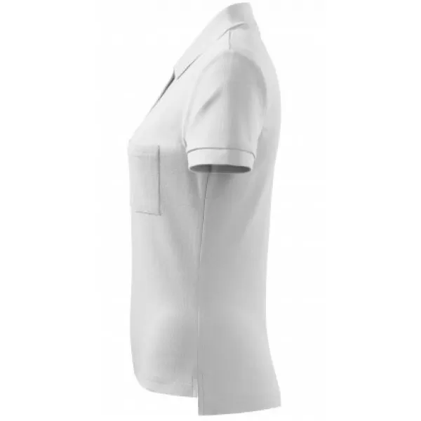  Damen-T-Shirt mit Kragen MALFINI COTTON 213 WEIß 