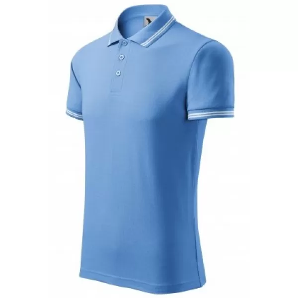  Herren-T-Shirt mit Kragen MALFINI URBAN 219 HIMMELBLAU 