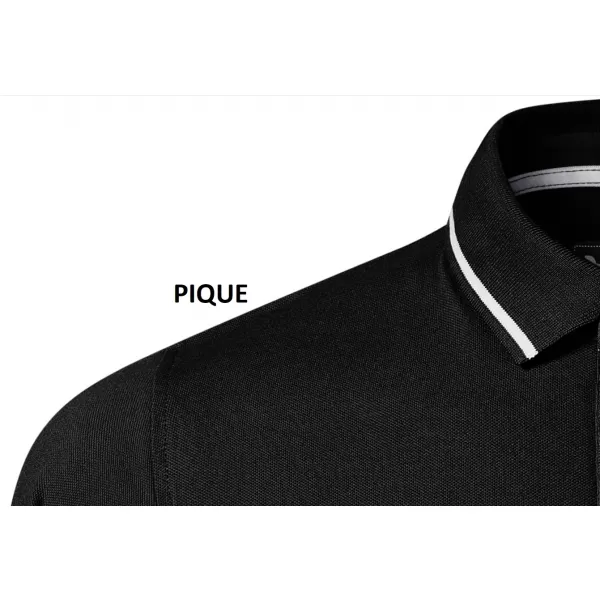  Herren-T-Shirt mit Kragen MALFINI PREMIUM PERFECTION PLAIN 251 SCHWARZ 