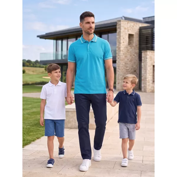  Herren-T-Shirt mit Kragen MALFINI URBAN 219 TÜRKIS 