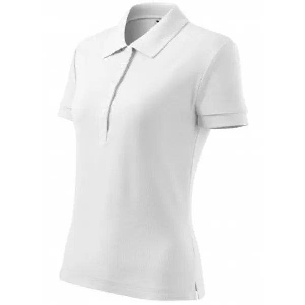  Damen-T-Shirt mit Kragen MALFINI COTTON 213 WEIß 