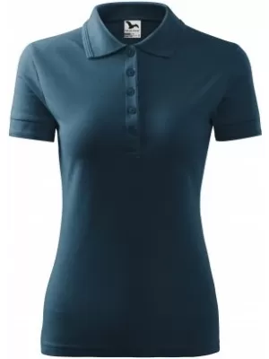 Damen-T-Shirt mit Kragen MALFINI PIQUE POLO 210 MARINEBLAU