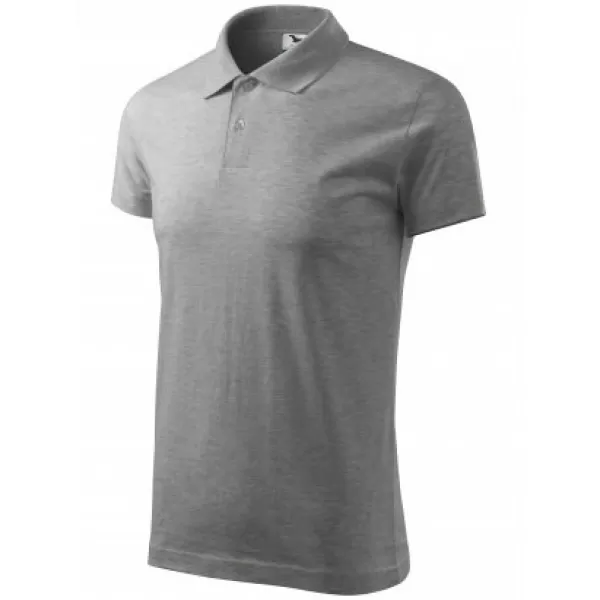  Herren-T-Shirt mit Kragen MALFINI SINGLE J. 202 DUNKELGRAUE HIGHLIGHTS 
