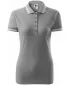 Damen-T-Shirt mit Kragen MALFINI URBAN 220 DUNKELGRAUE HIGHLIGHTS