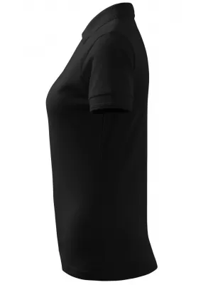 Damen-T-Shirt mit Kragen MALFINI PIQUE POLO 210 SCHWARZ