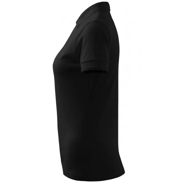  Damen-T-Shirt mit Kragen MALFINI PIQUE POLO 210 SCHWARZ 