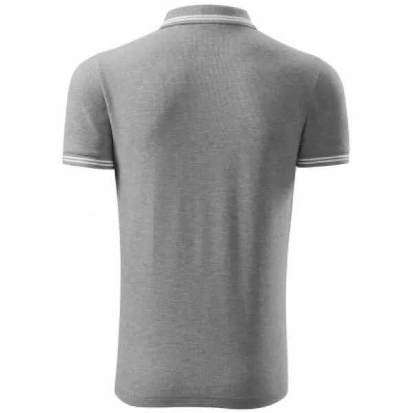  Herren-T-Shirt mit Kragen MALFINI URBAN 219 DUNKELGRAUE HIGHLIGHTS 